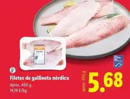 Lidl Filetes de gallineta nordica oferta