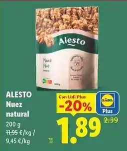 Lidl Alesto - nuez natural oferta