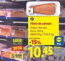 Lidl Filete de salmon oferta