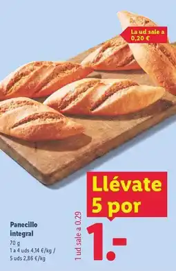 Lidl Panecillo integral oferta