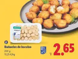 Lidl Bunuelos de bacalao oferta
