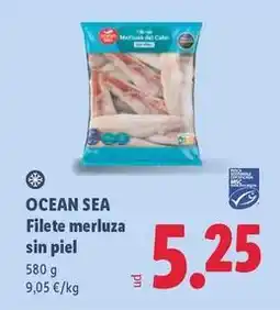 Lidl Ocean sea - filete merluza sin piel oferta