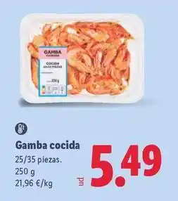 Lidl Gamba cocida oferta