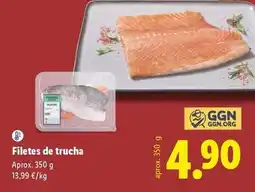 Lidl Filetes de trucha oferta