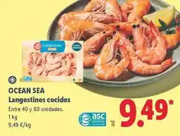 Lidl Ocean sea - langostinos cocidos oferta