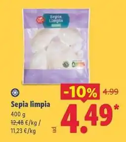 Lidl Sepia limpia oferta