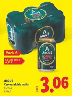 Lidl Argus - cerveza doble malta oferta