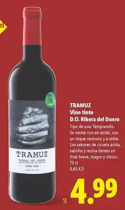 Lidl Vino tinto d.o. ribera del duero oferta