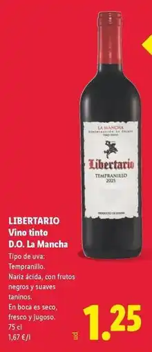 Lidl Vino tinto d.o. la mancha oferta
