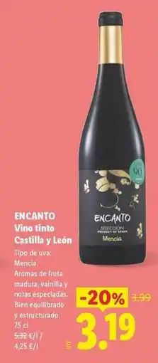 Lidl Vino tinto castilla y león oferta