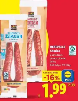 Lidl Realvalle - chorizo oferta