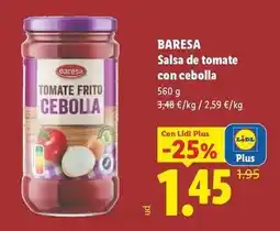 Lidl Baresa - salsa de tomate con cebolla oferta