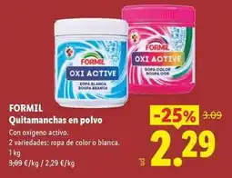 Lidl Formil - quitamanchas en polvo oferta