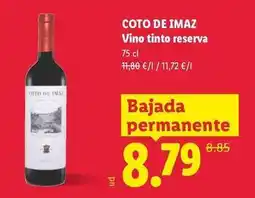 Lidl Coto de imaz - vino tinto reserva oferta