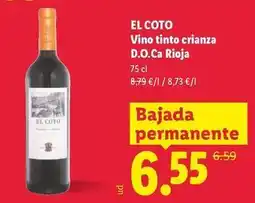 Lidl El coto - vino tinto crianza d.o.ca rioja oferta