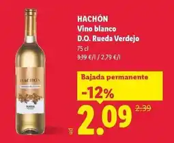 Lidl Hachon - vino blanco d.o. rueda verdejo oferta