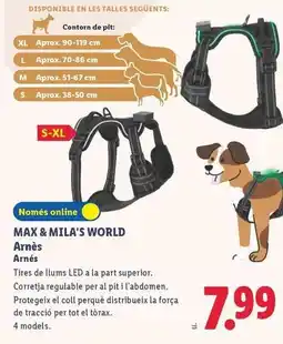 Lidl Max & mila's world arnés oferta