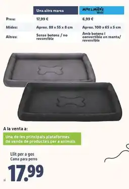 Lidl Llit per a gos oferta