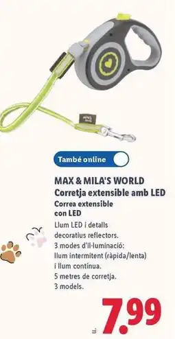 Lidl Correa extensible con led oferta