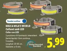 Lidl Standard - max & mila's world collaret amb led oferta