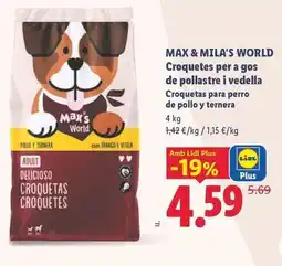 Lidl Plus - croquetas per a gos de pollastre i vedella croquetas para perro de pollo y ternera oferta
