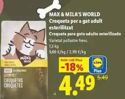 Lidl Gourmet - croqueta per a gat adult esterilitzat oferta