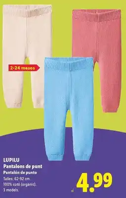 Lidl Lupilu - pantalons de punto oferta