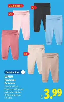 Lidl Lupilu - pantalons oferta