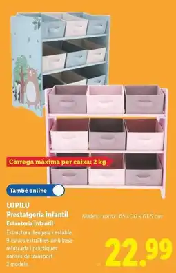 Lidl Lupilu - prestatgeria infantil oferta