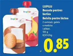 Lidl Lupilu - bosseta postres lácties bolsita postre lácteo oferta