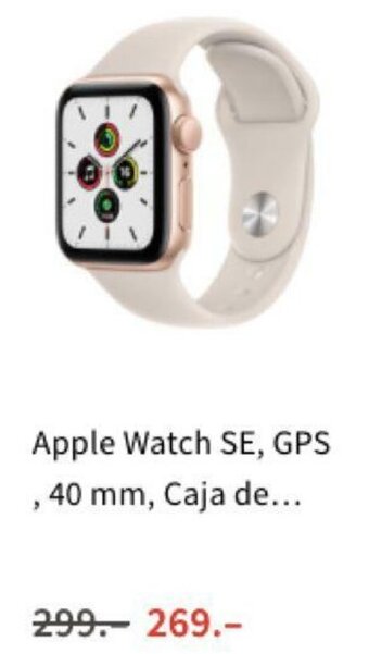 MediaMarkt Apple Watch SE, GPS, 40 mm, Caja de.. oferta