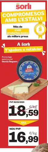 Sorli García Baquero formatge semicurat oferta