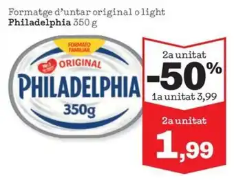 Philadelphia formatge d'untar original o light