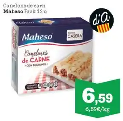 Sorli Maheso canelones de carne con bechamel oferta