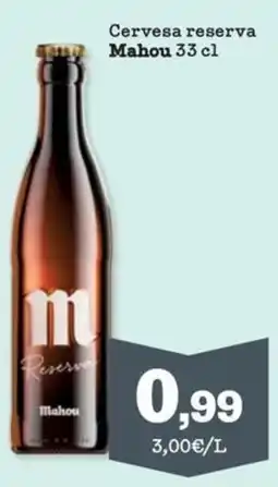 Sorli Mahou cervesa reserva oferta
