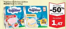 Sorli Nestlé Yogolino maduixa o plátan oferta