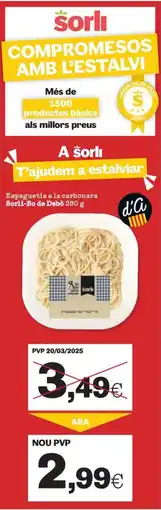 Sorli Sorli espaguetis a la carbonara oferta