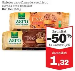Sorli Gullón galetes zero fines de xocollet o civada amb xocollet oferta