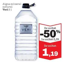 Sorli Veri aigua mineral natural oferta