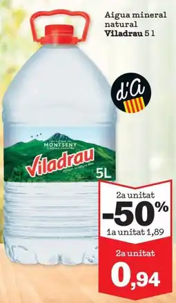 Sorli Viladrau aigua mineral natural oferta