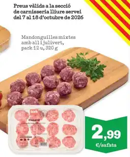 Sorli Sorli mandonguilles mixtes amb all i julivert oferta