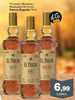Sorli El Prior Mistela Ranci Moscatell oferta