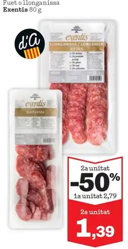 Sorli Exentis fuet o llonganissa oferta