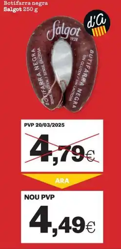 Sorli Salgot botifarra negra oferta