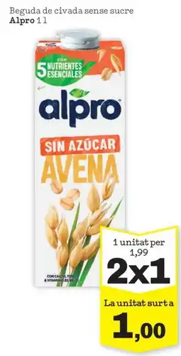Sorli Alpro beguda de civada sense sucre oferta