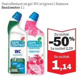 Sorli Sanicentro desinfectant en gel wc original i essence oferta