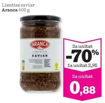 Aranca lentejas caviar
