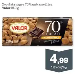 Sorli Valor xocolata negra 70% amb ametlles oferta