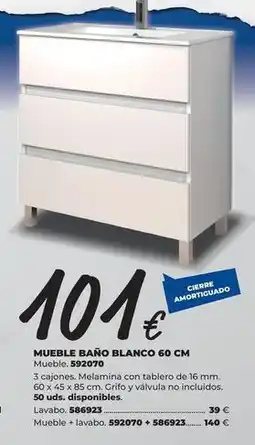 BigMat Blanco - mueble bano 60 cm oferta