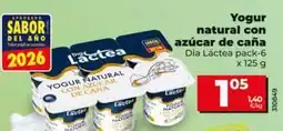 Dia Dia lactea - yogur natural con azucar de caña oferta